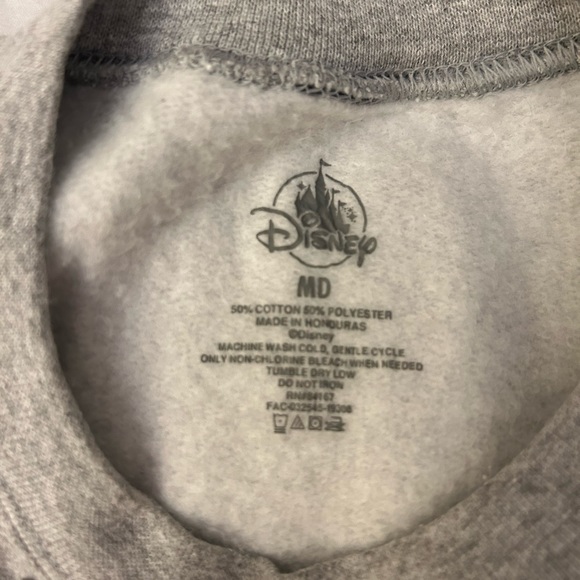 Walt Disney World 2020 Crewneck Sweatshirt Medium Gray with Characters & Parks - Picture 2 of 9